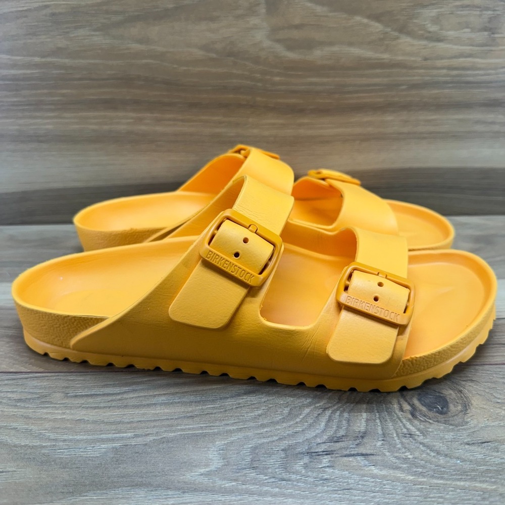Birkenstock Arizona Eva Orange Sandals 10 W EU 41 Rubber Slide Travel Resort - Picture 5 of 11